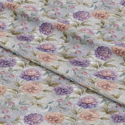 Hydrangeas Peonies Pattern 2 Quilting Cotton Fabric