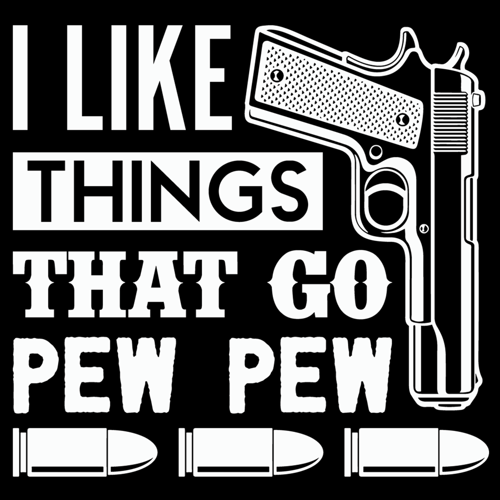 I Like Things That Go Pew Pew Minky Fabric