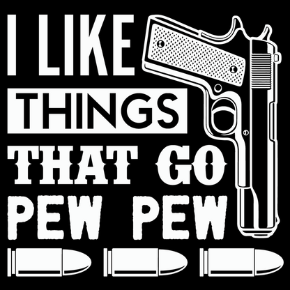I Like Things That Go Pew Pew Minky Fabric