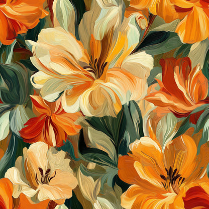Painted Petals Pattern 11 Minky Fabric