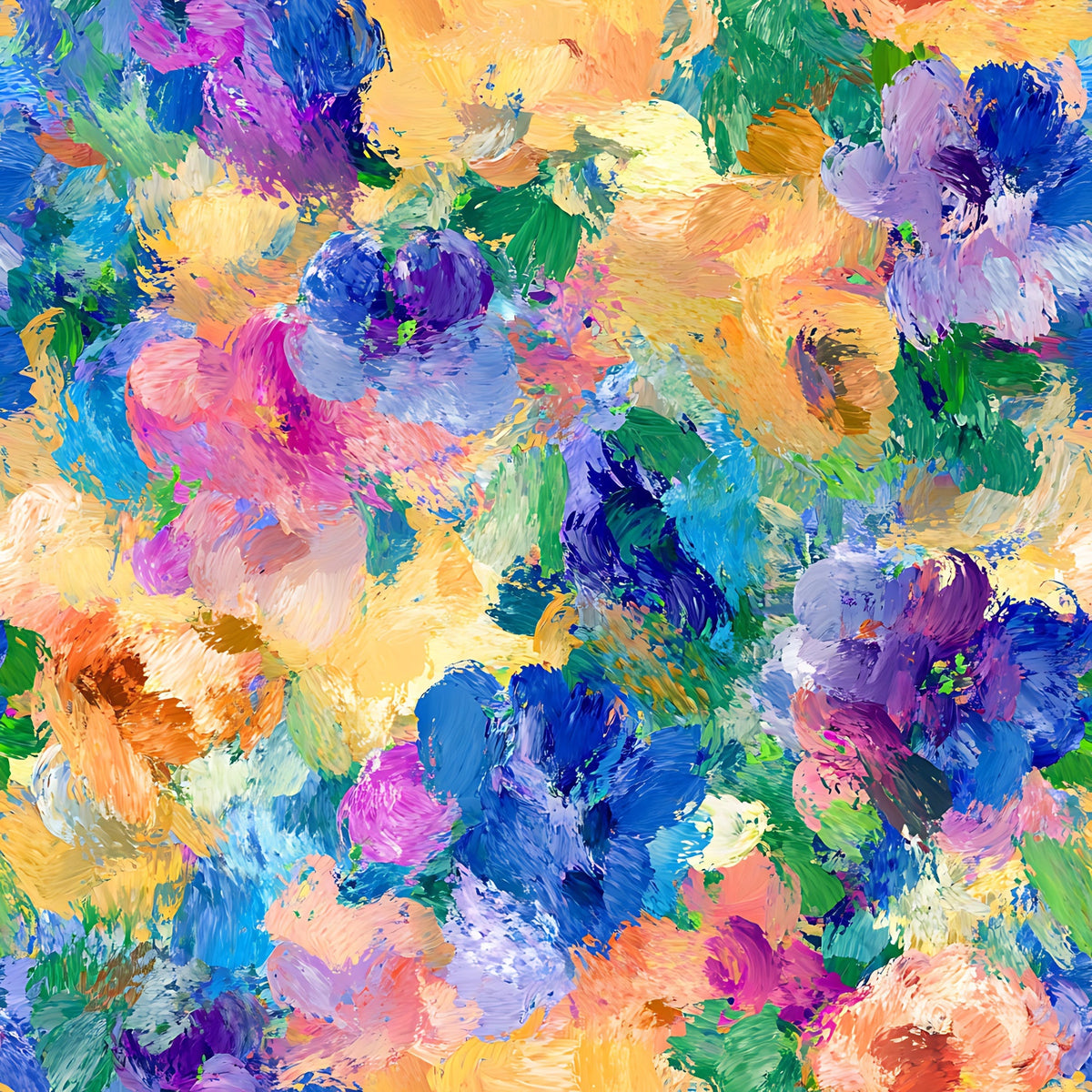 Painted Petals Pattern 12 Minky Fabric