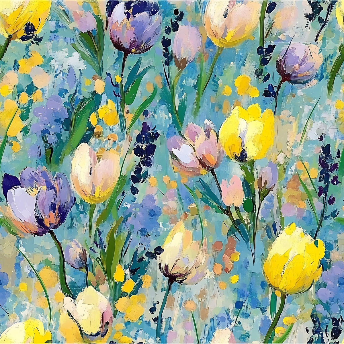 Painted Petals Pattern 13 Minky Fabric