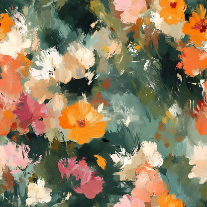 Painted Petals Pattern 15 Minky Fabric