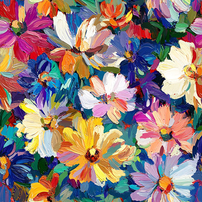 Painted Petals Pattern 17 Minky Fabric
