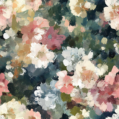 Painted Petals Pattern 1 Minky Fabric