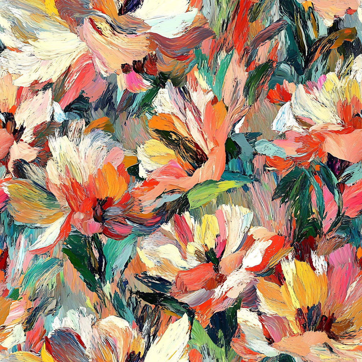 Painted Petals Pattern 20 Minky Fabric