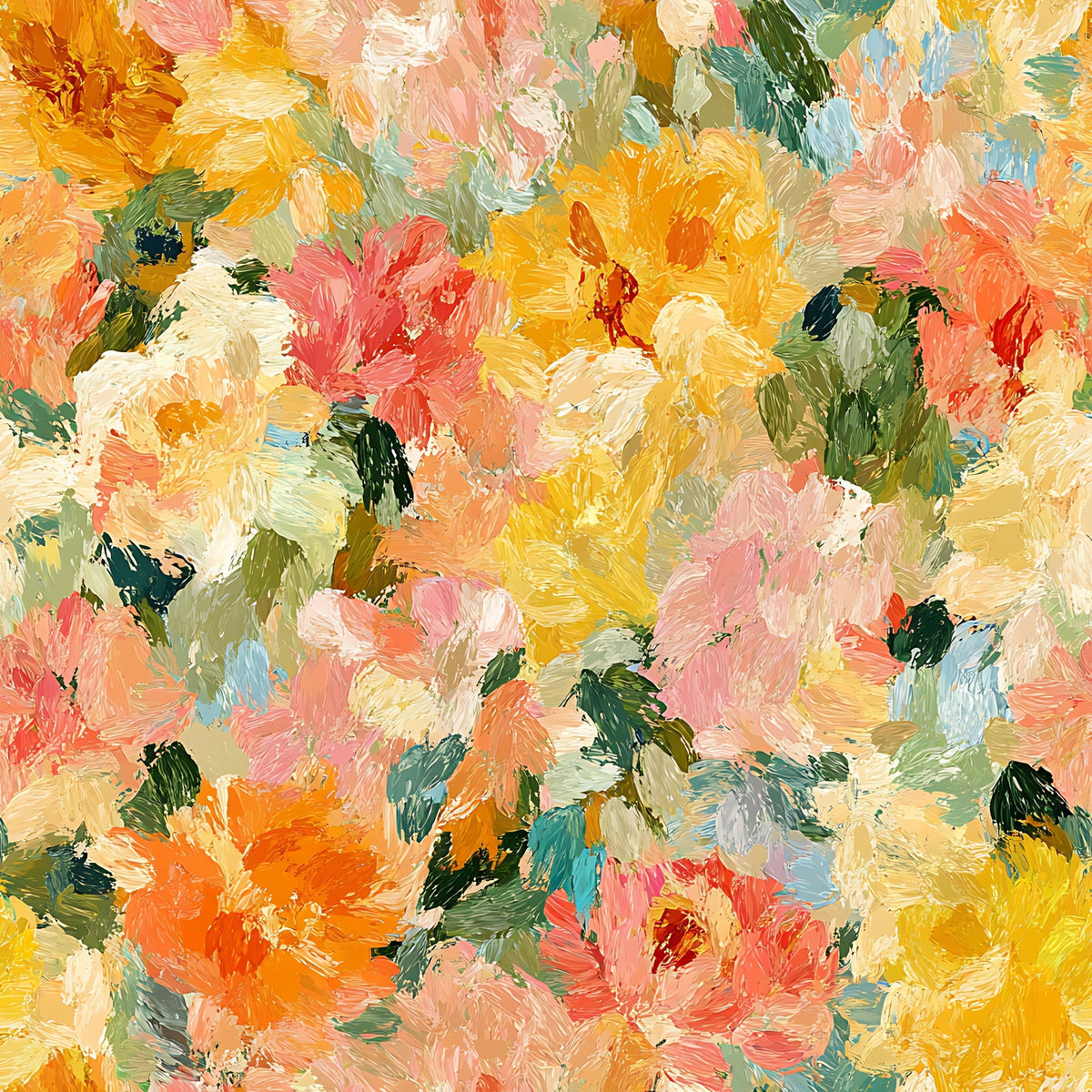 Painted Petals Pattern 8 Minky Fabric