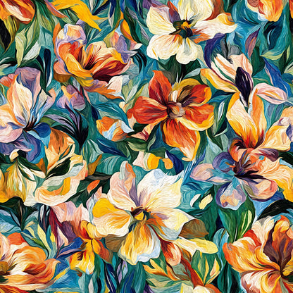 Painted Petals Pattern 9 Minky Fabric