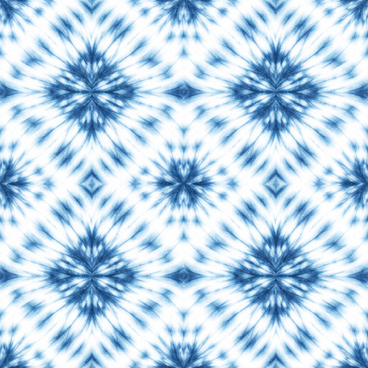 Indigo Shibori Tie Dye Pattern 1 Quilting Cotton Fabric
