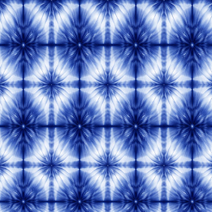Indigo Shibori Tie Dye Pattern 10 Quilting Cotton Fabric