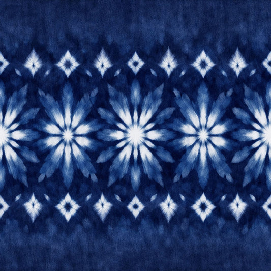 Indigo Shibori Tie Dye Pattern 12 Quilting Cotton Fabric