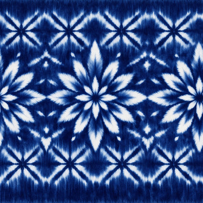 Indigo Shibori Tie Dye Pattern 15 Quilting Cotton Fabric