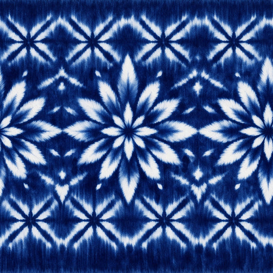 Indigo Shibori Tie Dye Pattern 15 Quilting Cotton Fabric