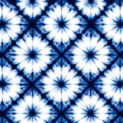 Indigo Shibori Tie Dye Pattern 22 Quilting Cotton Fabric