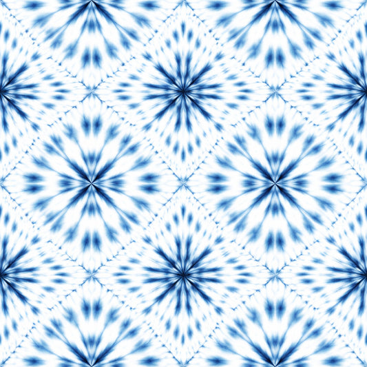 Indigo Shibori Tie Dye Pattern 3 Quilting Cotton Fabric