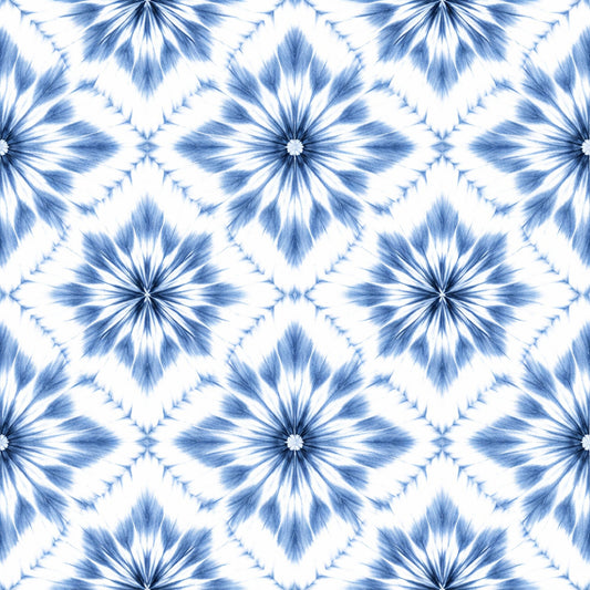 Indigo Shibori Tie Dye Pattern 4 Quilting Cotton Fabric