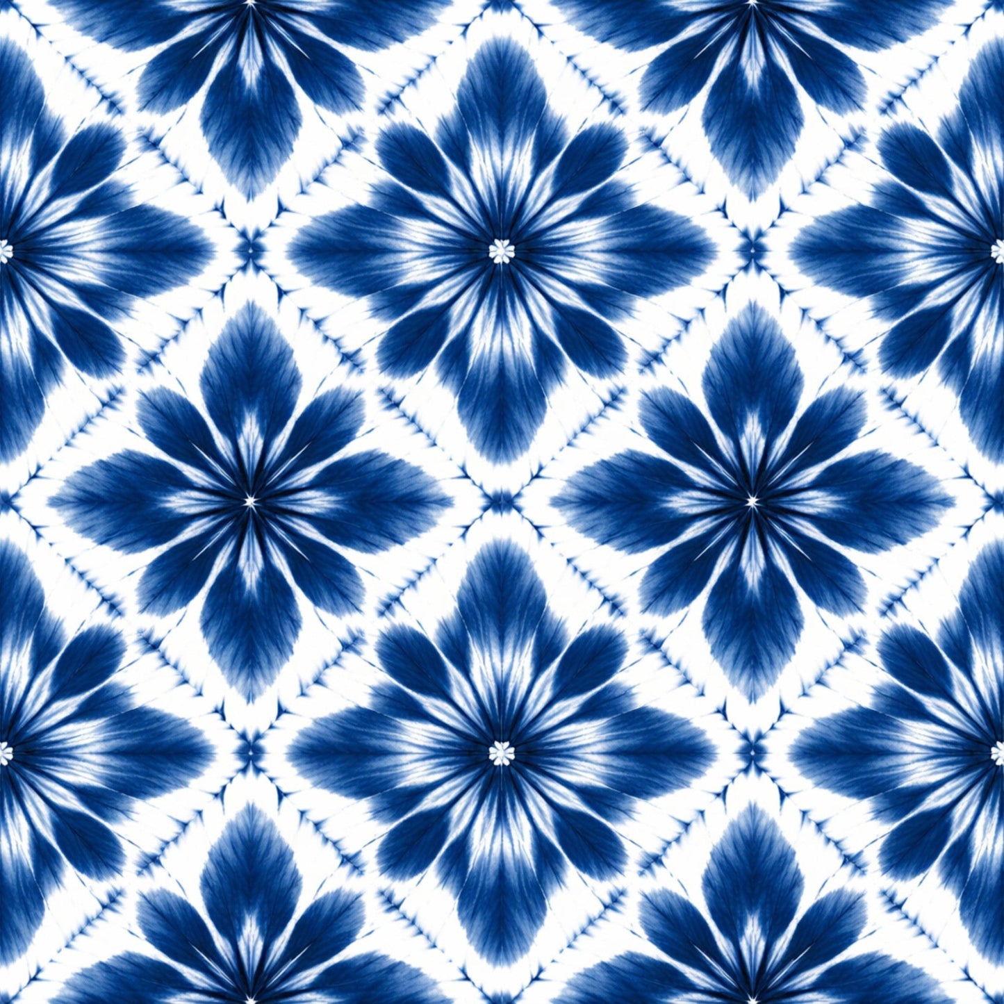 Indigo Shibori Tie Dye Pattern 9 Quilting Cotton Fabric