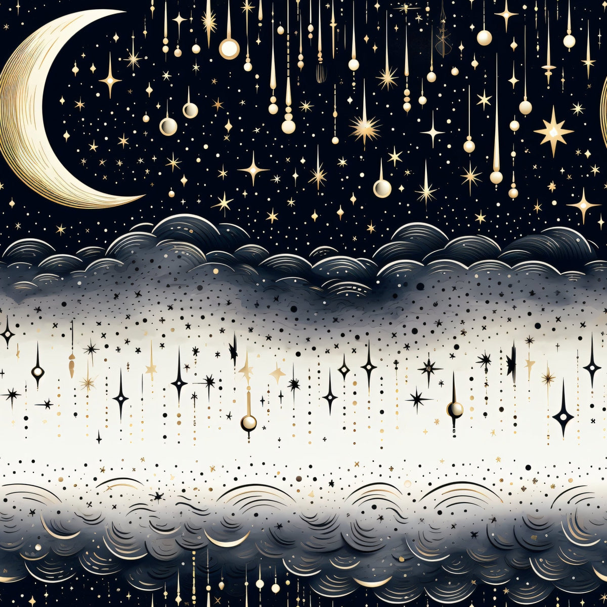 Gilded Nightfall Pattern 6 Minky Fabric