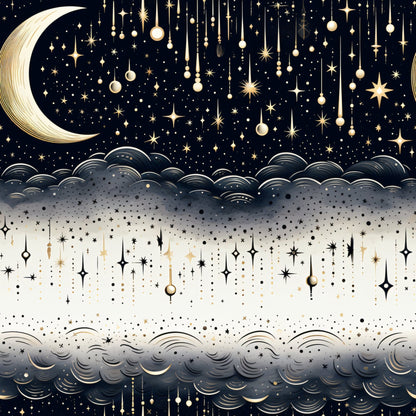 Gilded Nightfall Pattern 6 Minky Fabric