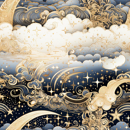 Gilded Nightfall Pattern 8 Minky Fabric