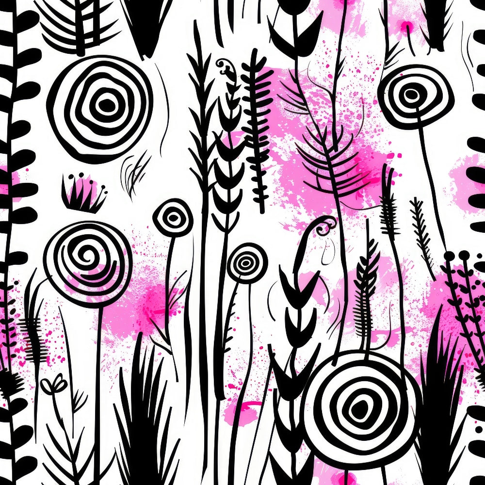 Brushstroke Blooms Pattern 10 Minky Fabric