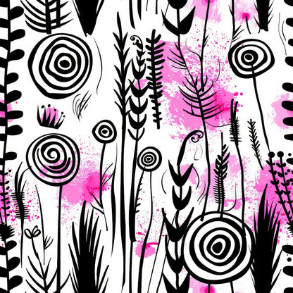 Brushstroke Blooms Pattern 10 Minky Fabric