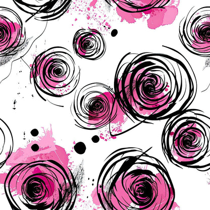 Brushstroke Blooms Pattern 9 Minky Fabric