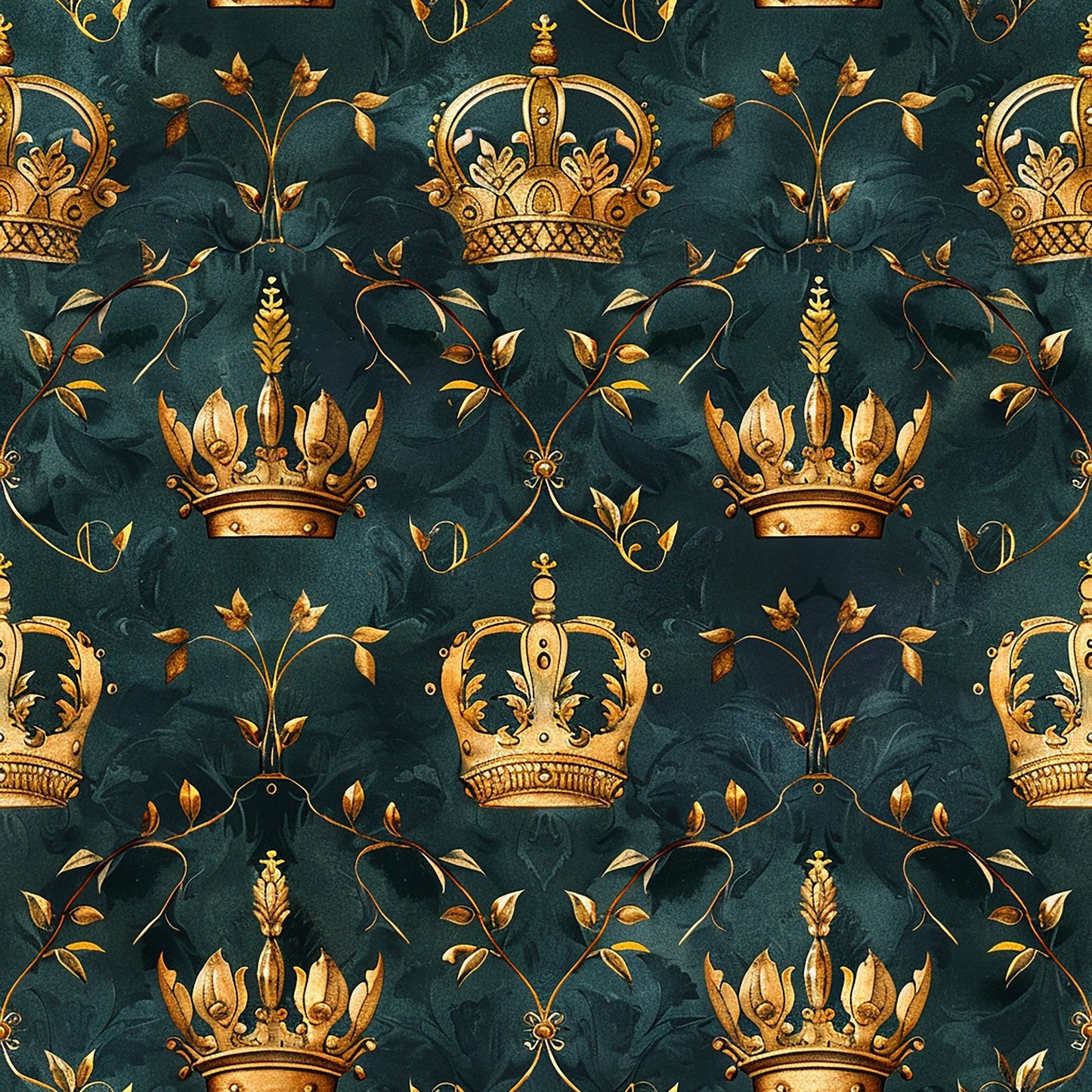 Jamesons Crowns Pattern 5 Quilting Cotton Fabric