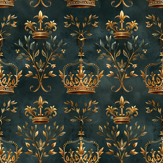 Jamesons Crowns Pattern 8 Quilting Cotton Fabric
