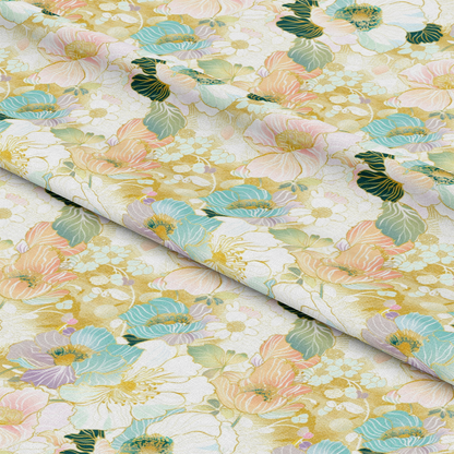 Japanese Blossoms Pattern 7 Quilting Cotton Fabric