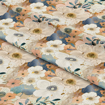 Japanese Blossoms Pattern 8 Quilting Cotton Fabric