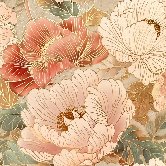 Japanese Blossoms Pattern 9 Quilting Cotton Fabric
