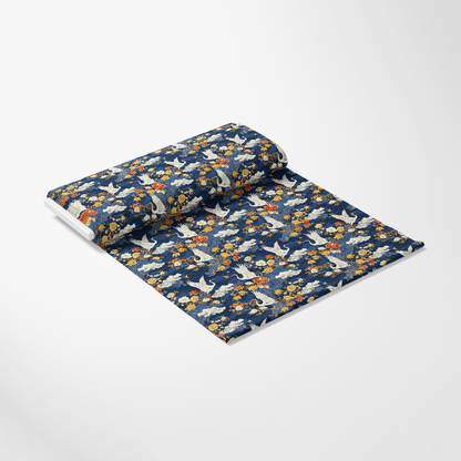 Japanese Cranes Pattern 6 Quilting Cotton Fabric