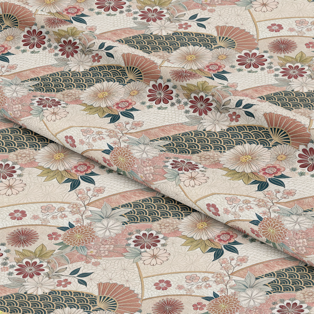 Japanese Kimono Pattern 6 Quilting Cotton Fabric