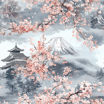 Sakura Summit Pattern 3 Minky Fabric