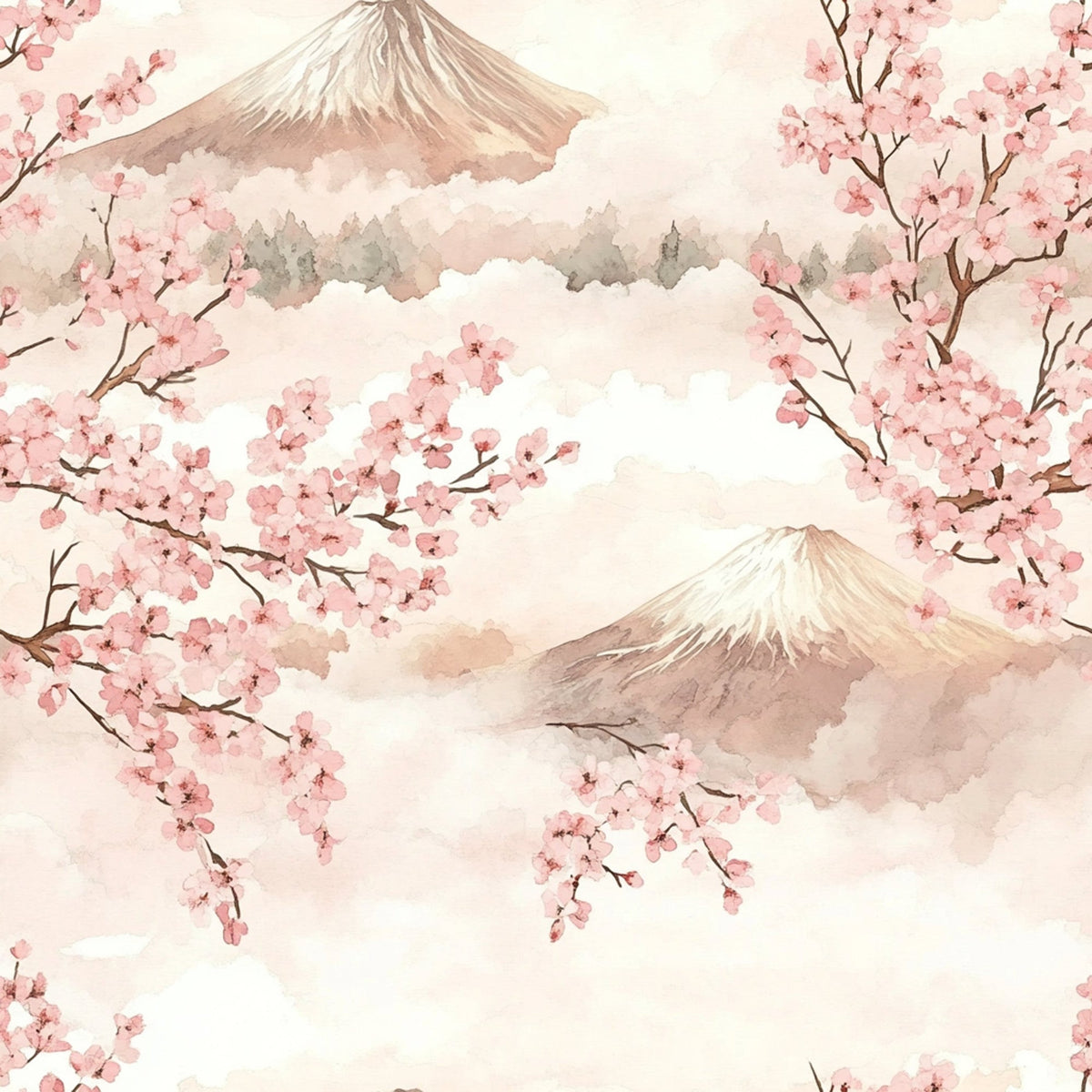 Sakura Summit Pattern 4 Minky Fabric