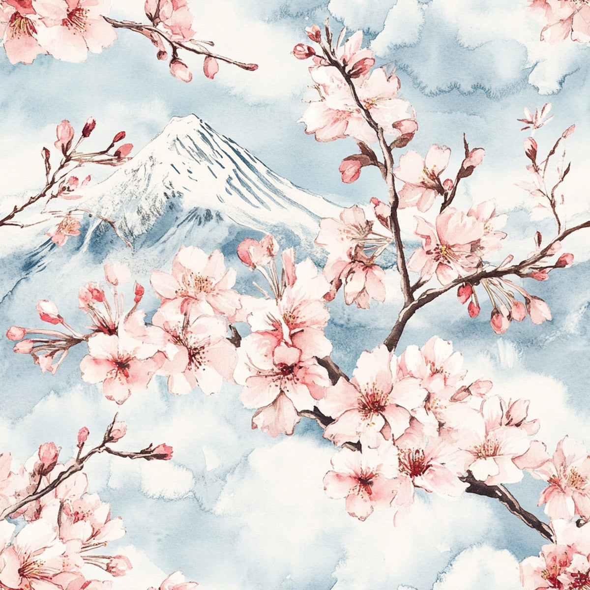 Sakura Summit Pattern 5 Minky Fabric