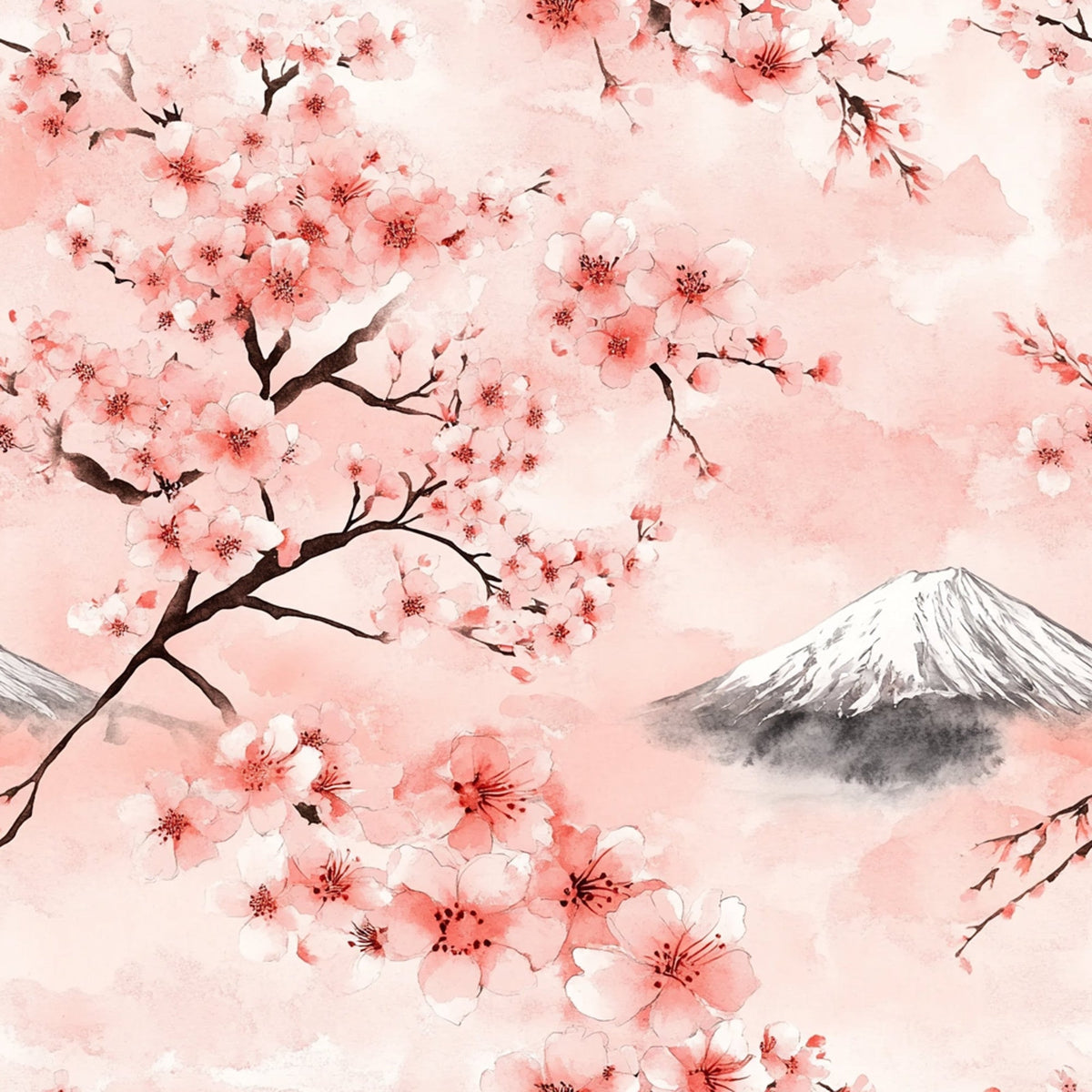 Sakura Summit Pattern 9 Minky Fabric