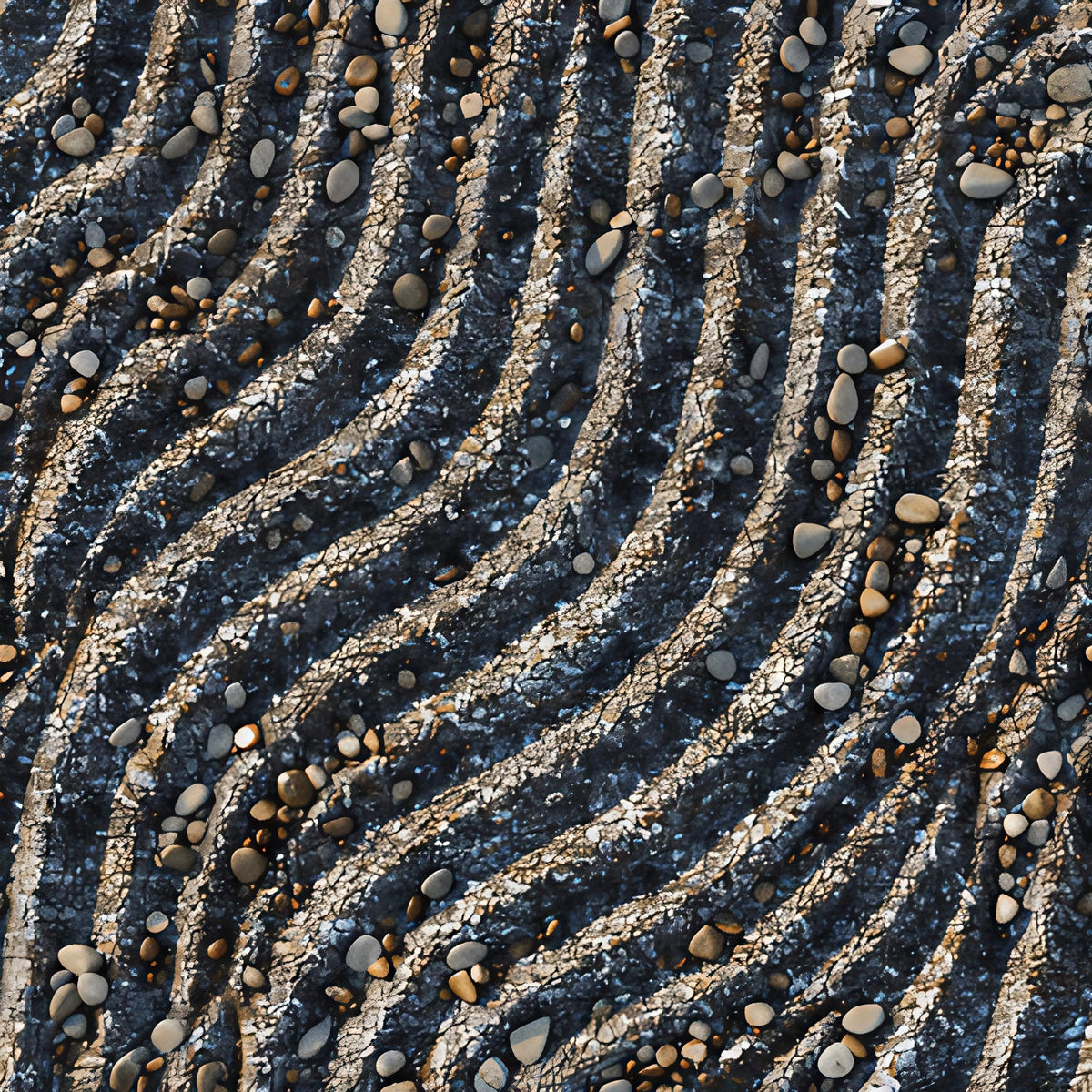 Japanese Zen Garden Pattern 6 Minky Fabric