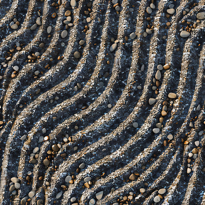 Japanese Zen Garden Pattern 6 Minky Fabric