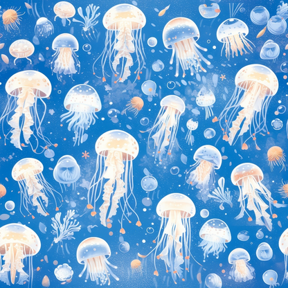 Jelly Fish Pattern 1 Minky Fabric