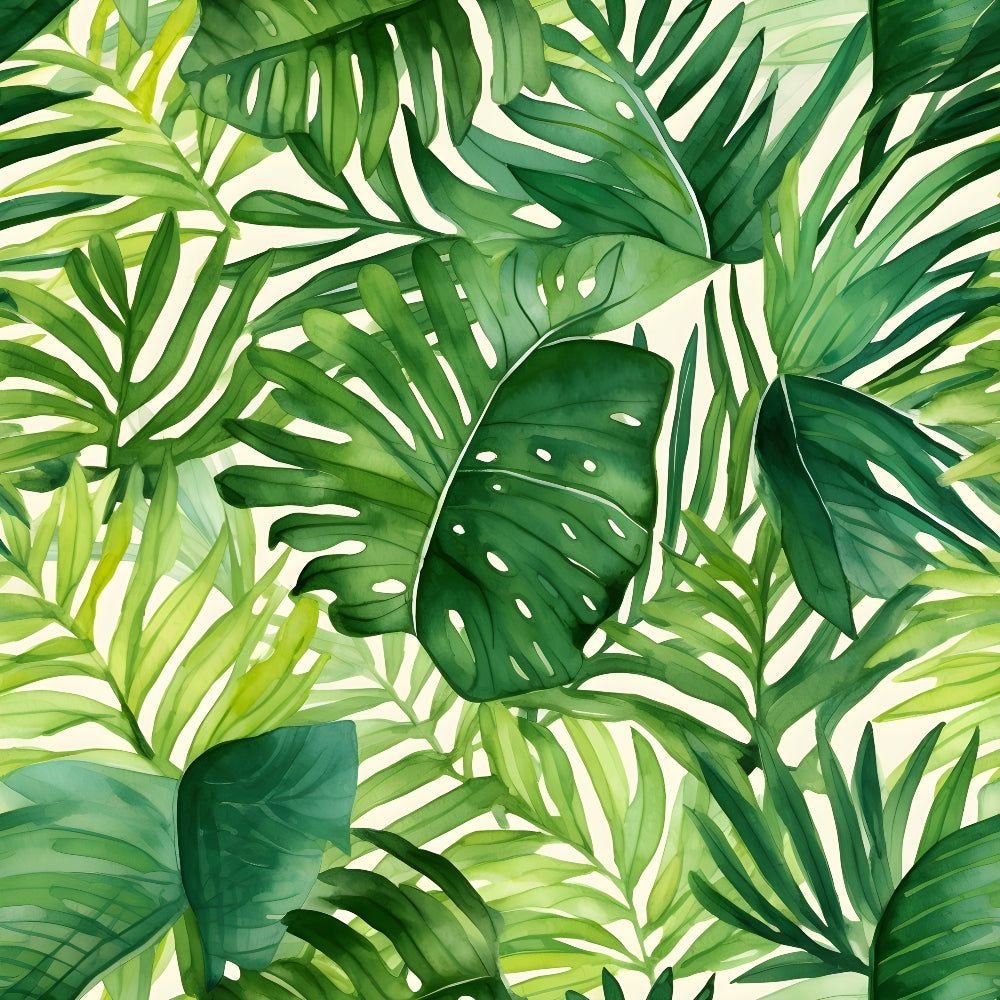 Jungle Leaves Pattern 1 Minky Fabric