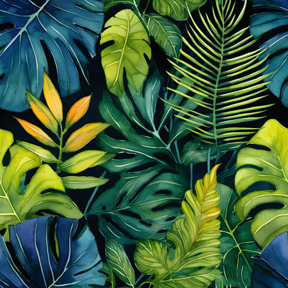 Jungle Leaves Pattern 2 Minky Fabric