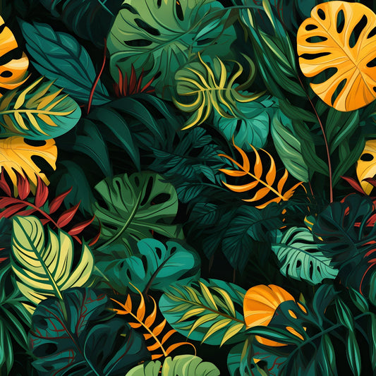 Jungle Leaves Pattern 3 Quilting Cotton Fabric