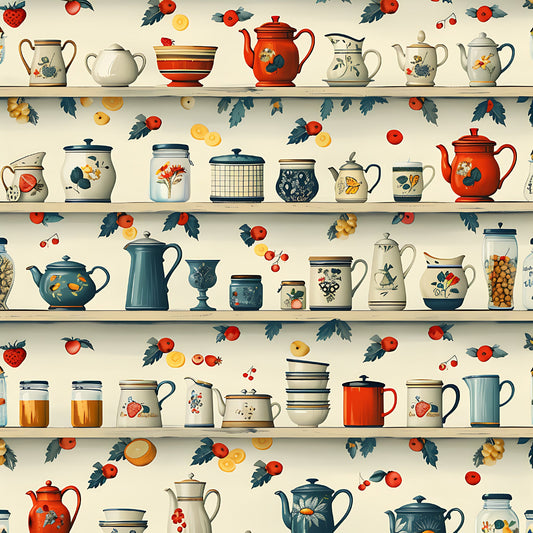 Kitchen Cottagecore Pattern 12 Quilting Cotton Fabric