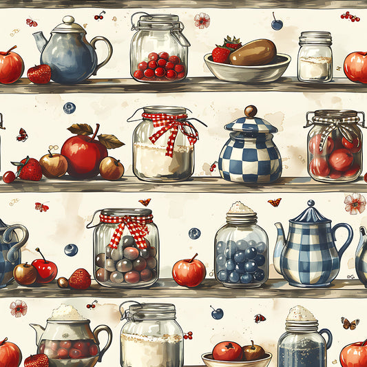 Kitchen Cottagecore Pattern 9 Quilting Cotton Fabric
