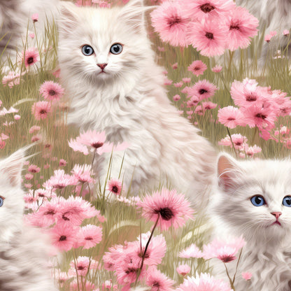 Whiskers and Blossoms Pattern 11 Minky Fabric