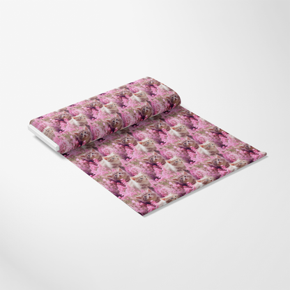 Kittens in Wildflowers Pattern 4 Quilting Cotton Fabric