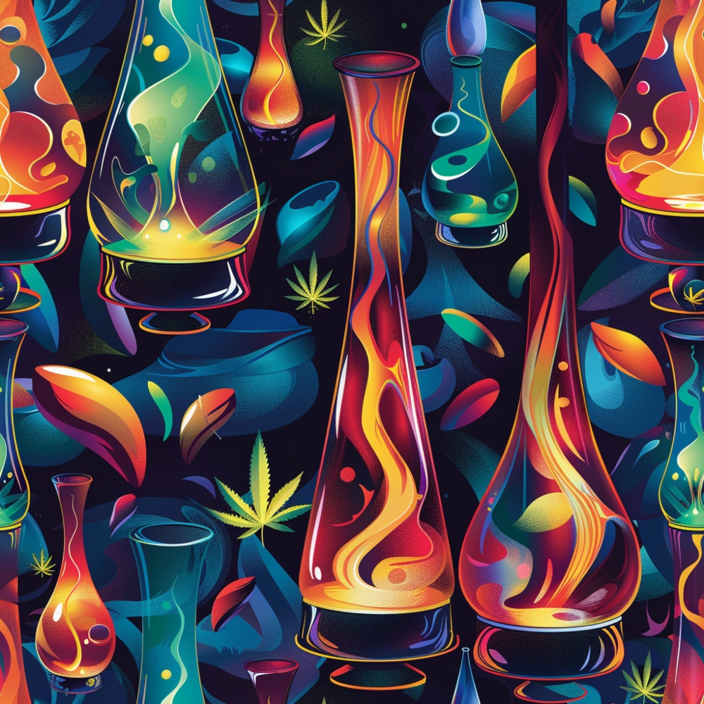 Psychedelic Glow Pattern 10 Minky Fabric