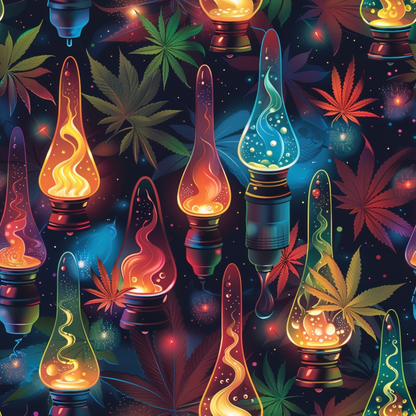 Psychedelic Glow Pattern 11 Minky Fabric